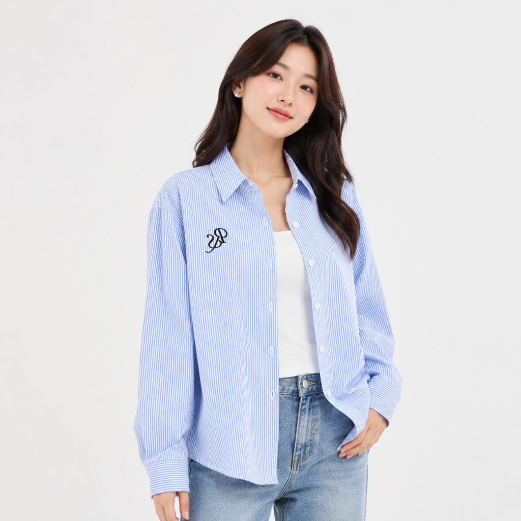 Women's Long-Sleeve Embroidered Blouse
