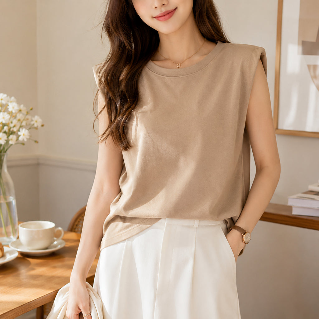 Women's Crew-Neck Sleeveless Tank Tee
