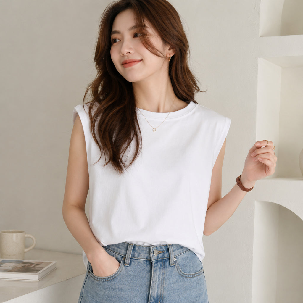 Women's Crew-Neck Sleeveless Tank Tee