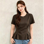 Women's Ribbed Short-Sleeve T-Shirt