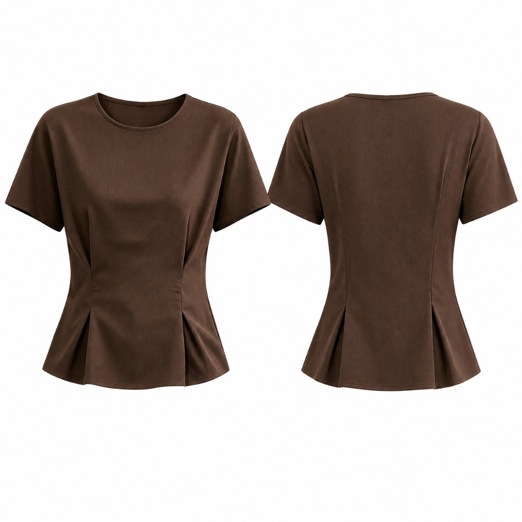 Women's Ribbed Short-Sleeve T-Shirt