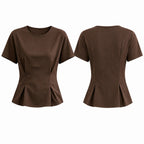 Women's Ribbed Short-Sleeve T-Shirt