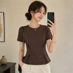 Women's Ribbed Short-Sleeve T-Shirt