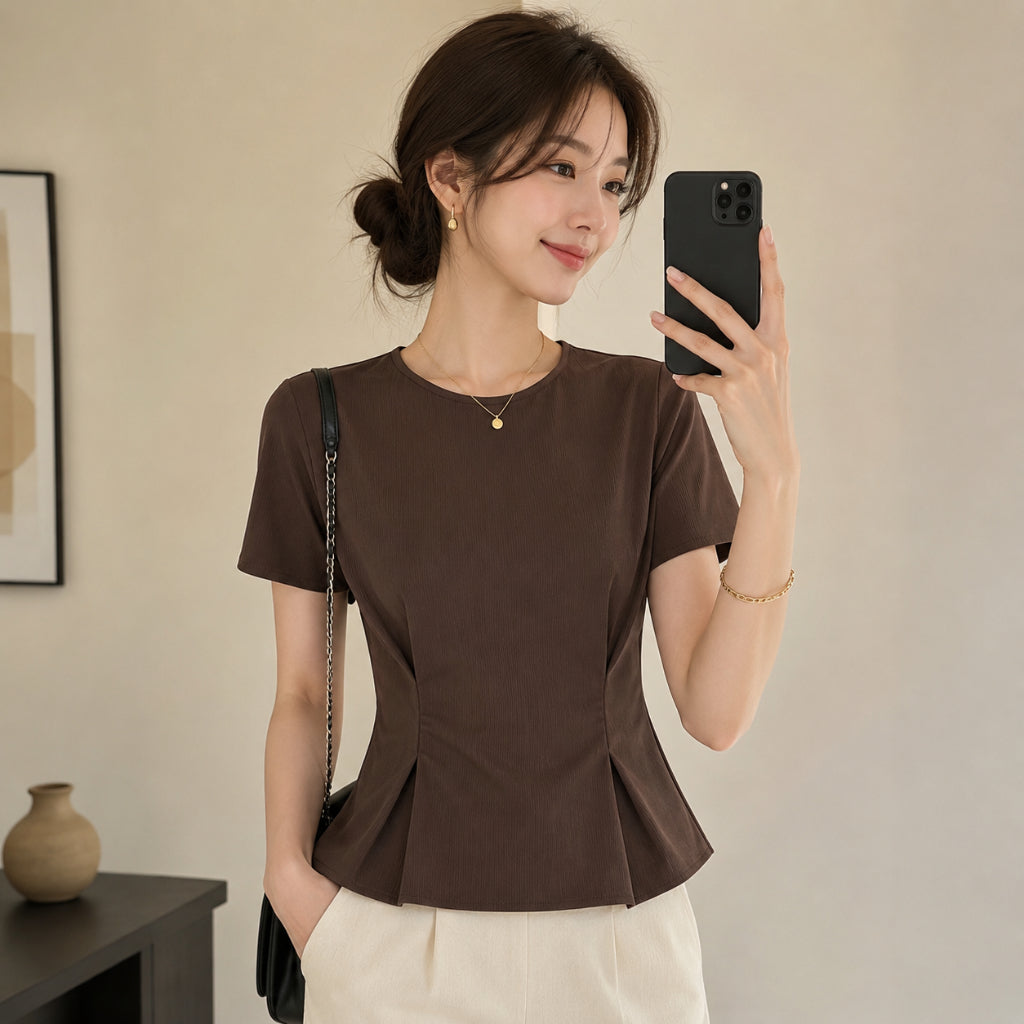 Women's Ribbed Short-Sleeve T-Shirt