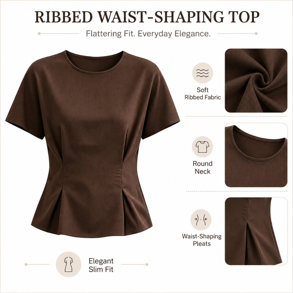 Women's Ribbed Short-Sleeve T-Shirt