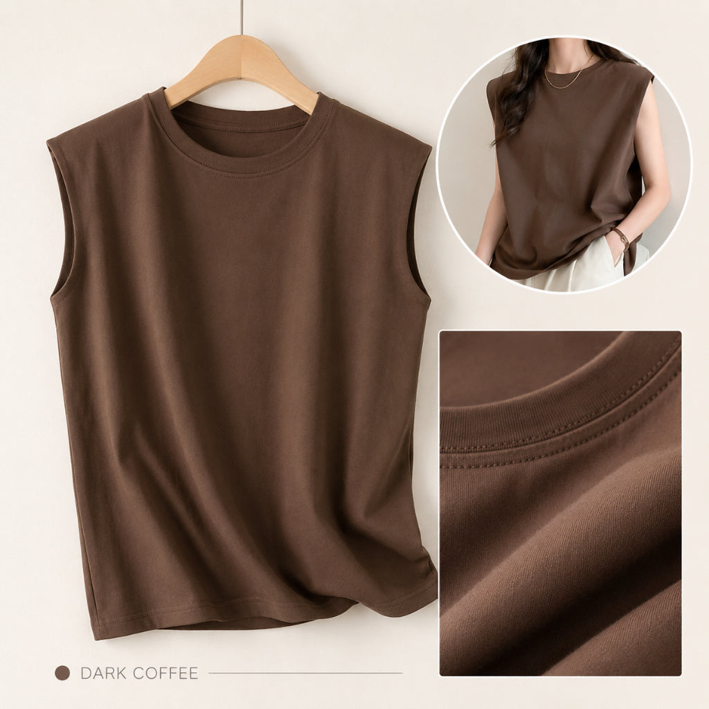 Women's Crew-Neck Sleeveless Tank Tee