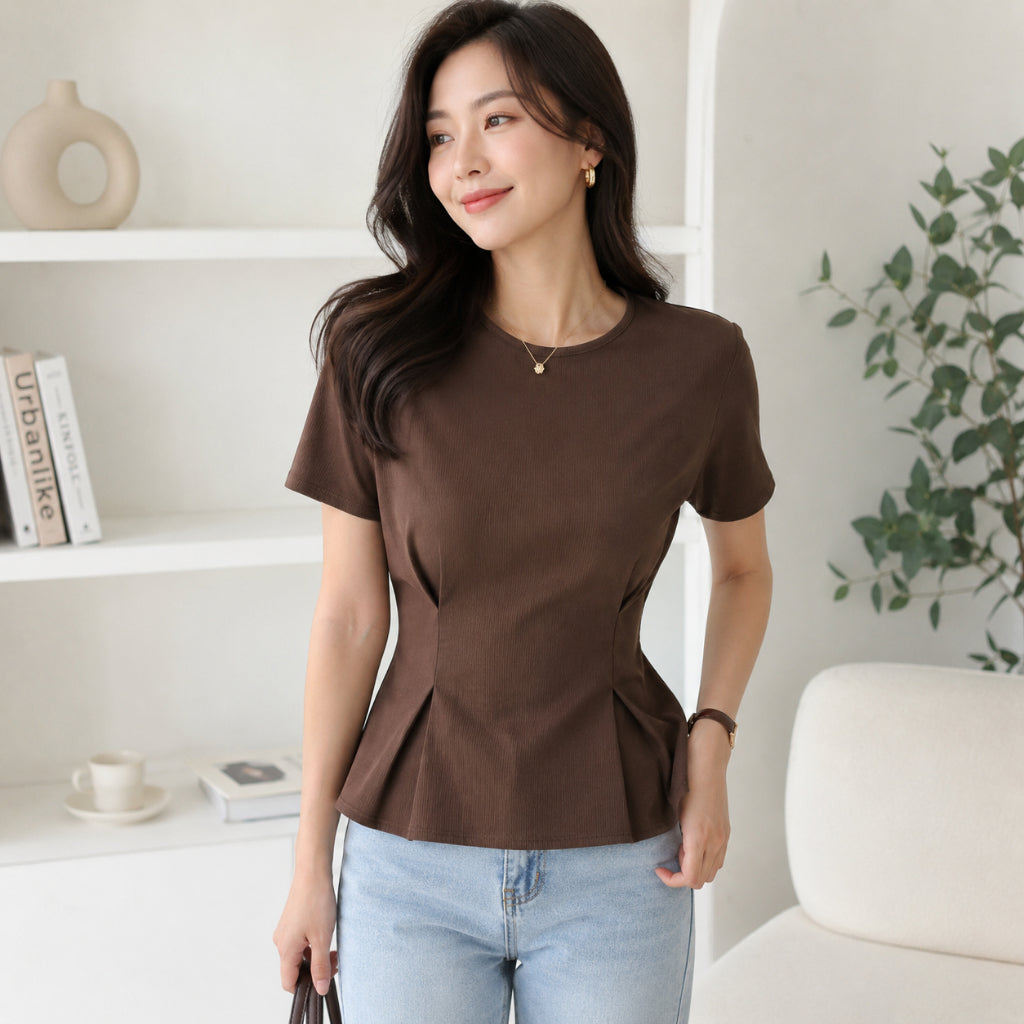 Women's Ribbed Short-Sleeve T-Shirt