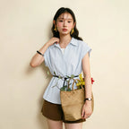 Women's V-Neck Striped Shirt