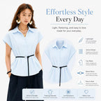 Women's V-Neck Striped Shirt