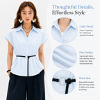 Women's V-Neck Striped Shirt