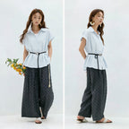Women's V-Neck Striped Shirt