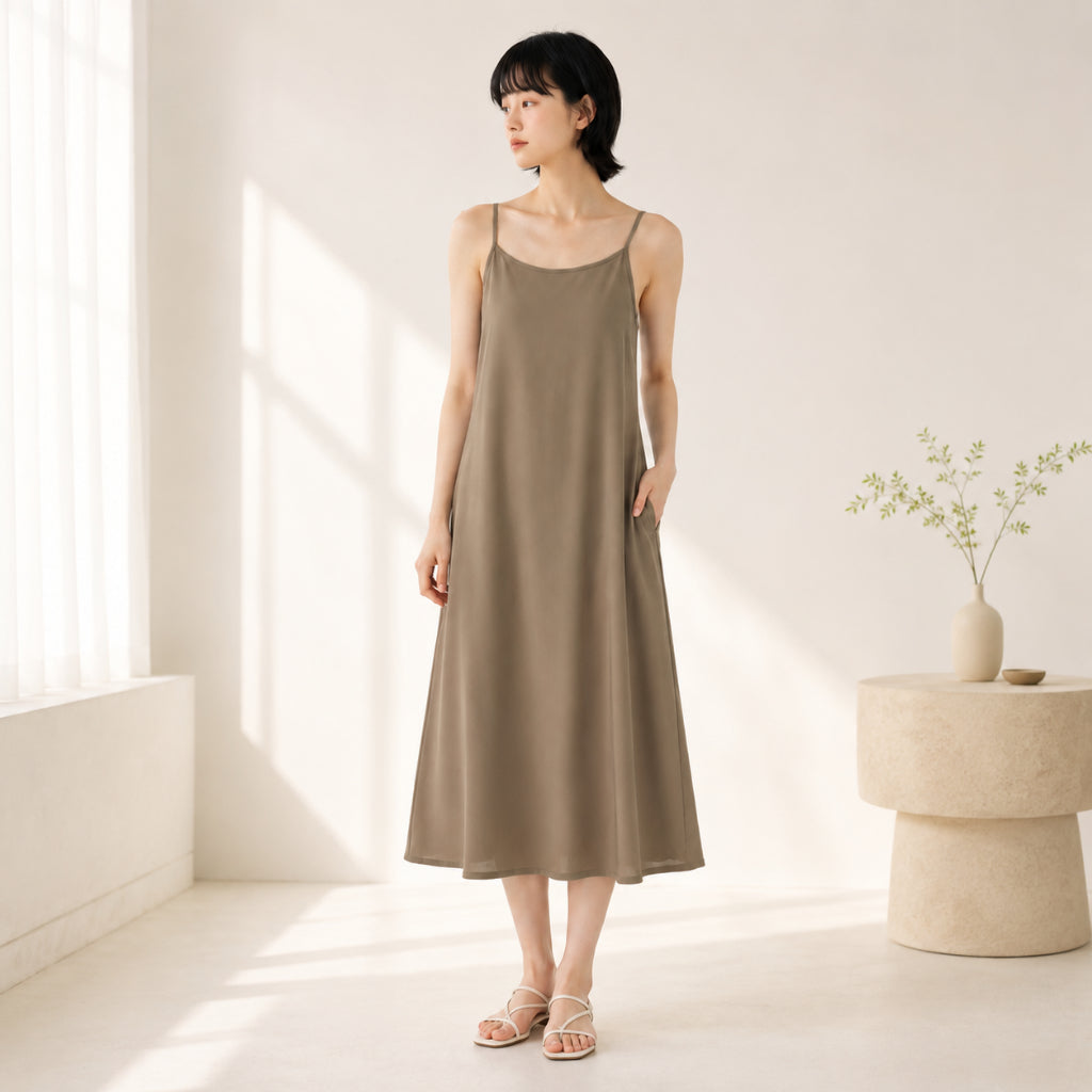 Women's Sleeveless Midi Dress