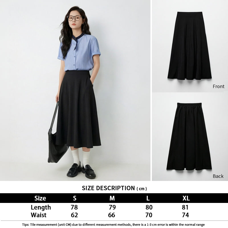 Size chart for Women's Elastic-Waist A-Line Maxi Skirt with Pockets