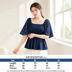 Women's High-Waist Square-Neck Blouse