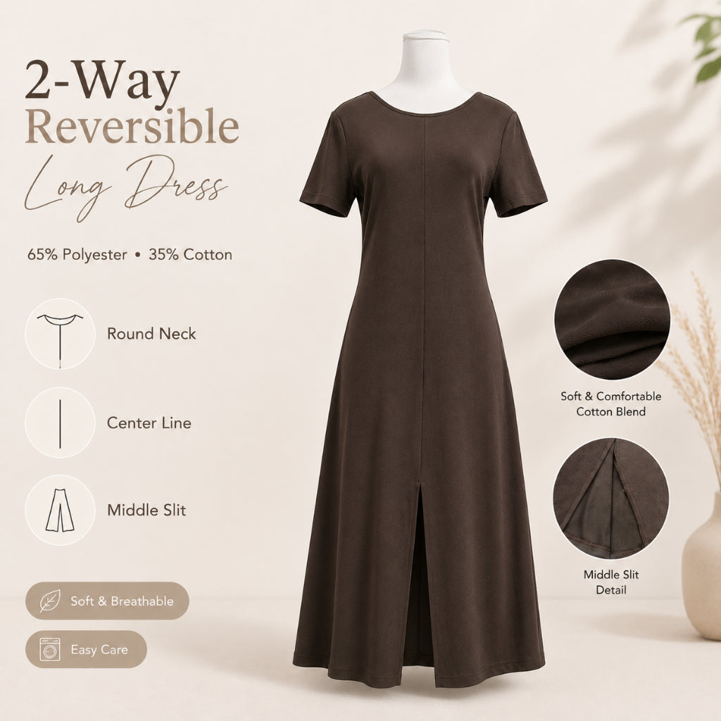 V-Neck Cotton Maxi Dress