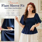 Women's High-Waist Square-Neck Blouse