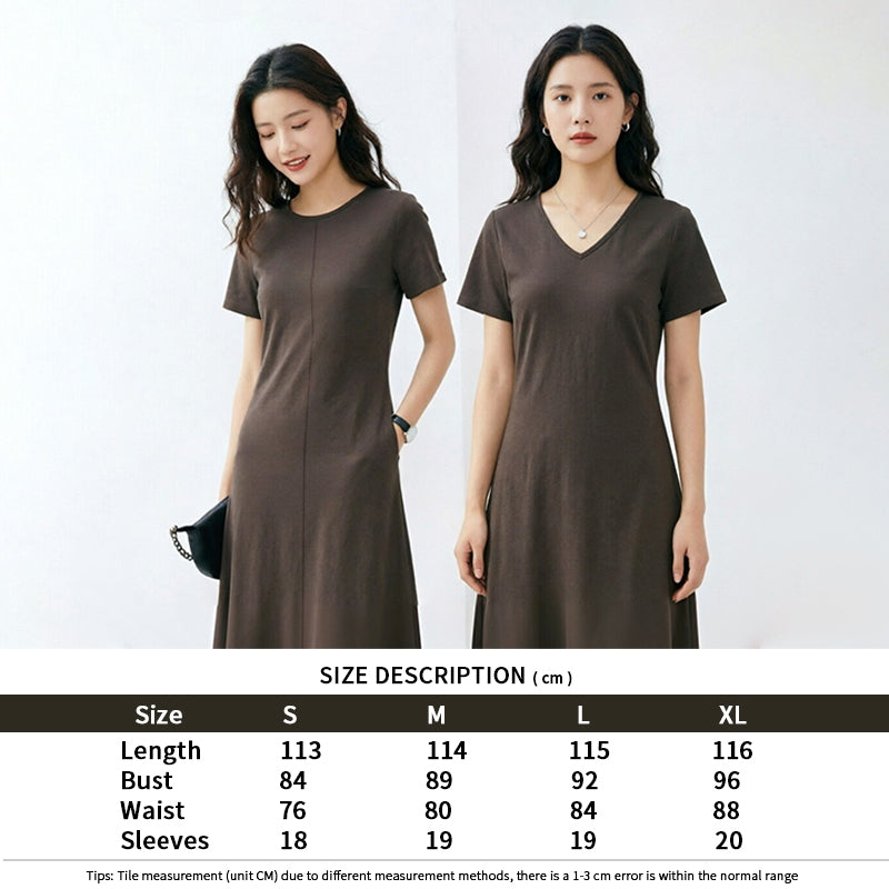 Size chart for V-Neck Cotton Maxi Dress
