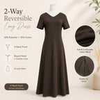 V-Neck Cotton Maxi Dress