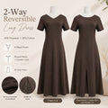 V-Neck Cotton Maxi Dress