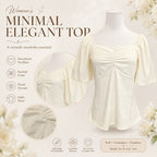 Women's Ruched Puff-sleeve T-Shirt