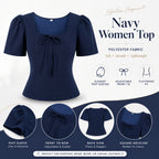 Women's Square-Neck Puff-sleeve Blouse
