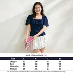Size chart for Women's Square-Neck Puff-sleeve Blouse