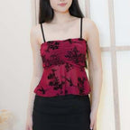 Women's Mesh Floral Tank Top