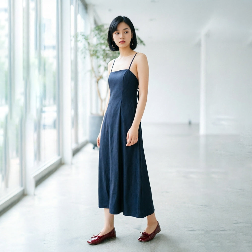 Women's Low-Back Sleeveless Midaxi Dress