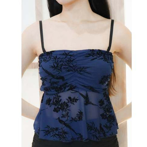 Women's Mesh Floral Tank Top