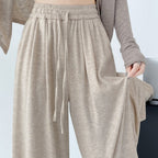 Women's High-Waist Knit Wide-Leg Trousers